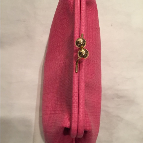 Francesca’s Collections fuscia pink Sophie Frame Chain Clutch Crossbody Bag Purs - Picture 6 of 8